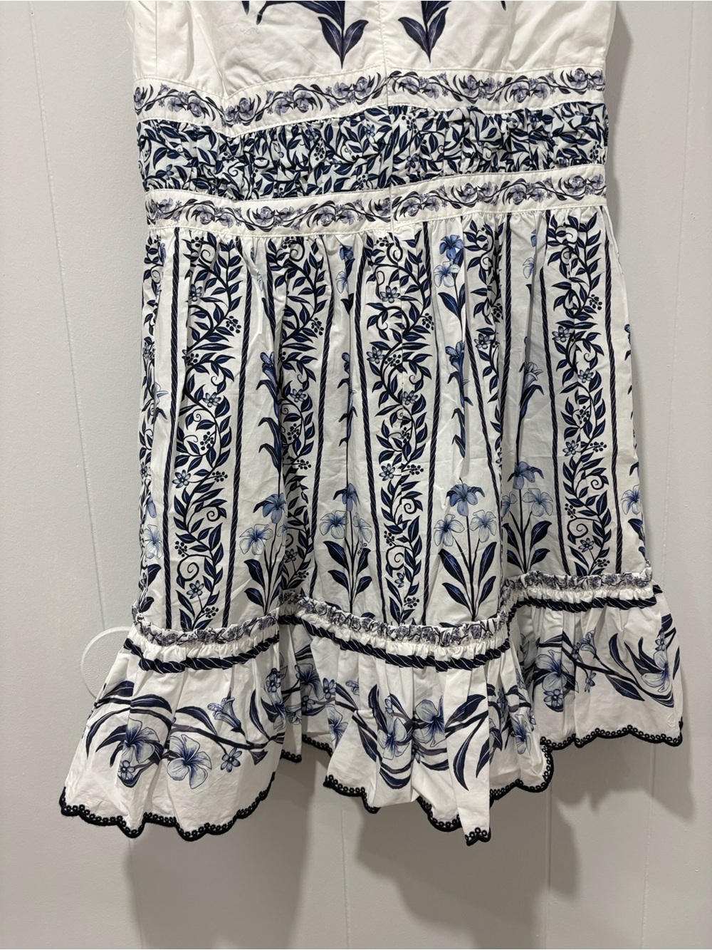 FARM Rio White & Navy Floral Embroidered Mini Dress - Picture 9 of 16
